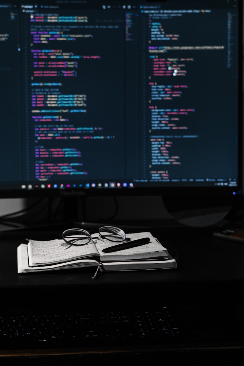 black flat screen computer monitor